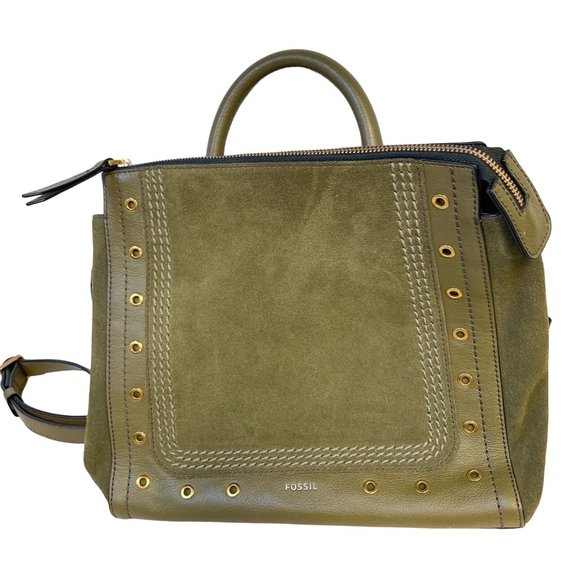 Fossil Handbags - * Fossil Green Leather Purse Backpack